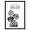 Americanflat Poster Frame with Mat - Large Picture Frame - Polished Plexiglass Cover - Hanging Hardware for Horizontal and Vertical Display - Black